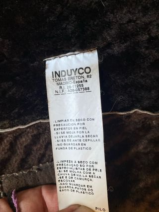 Chaqueta piel marrón