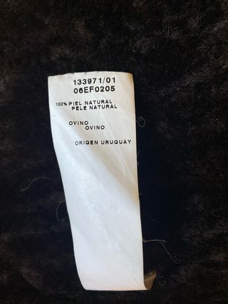 Chaqueta piel marrón