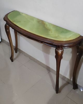 Aparador consola - madera y mármol