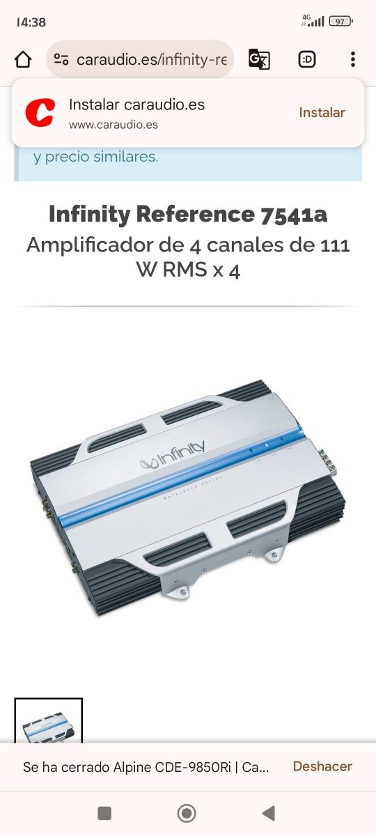 Subwoofer Pioneer & Etapa Infinity