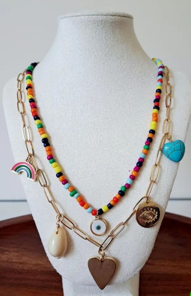 Collana Bohemien multicolor