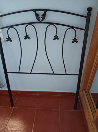 Cabecero cama 90cm de forja negro - Cama