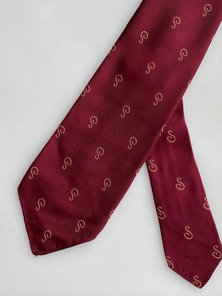 Corbata Bel y Cia granate detalles dorados