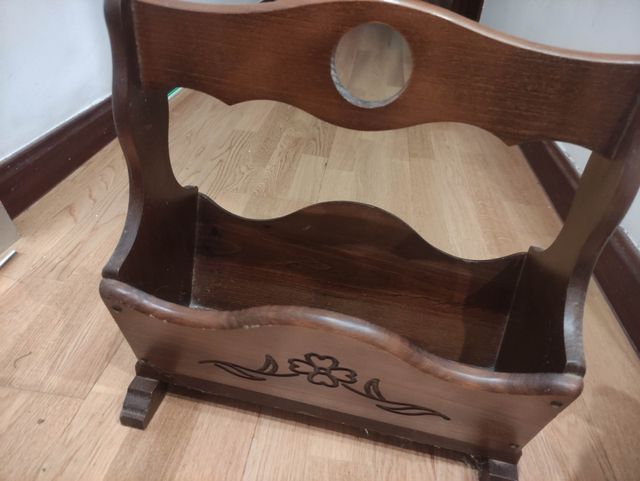 Revistero madera vintage