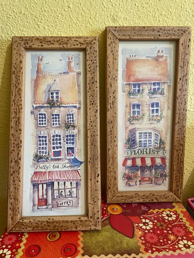 Cuadros vintage tiendas: 2 ud.