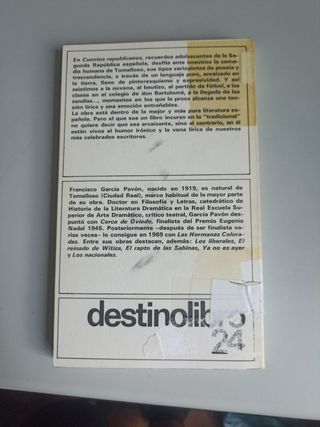 Libro: Cuentos Republicanos - García Pavón