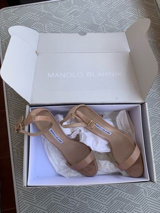 Manolo Blahnik Tacones Beige 38
