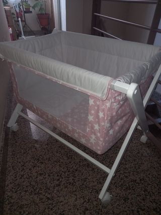 Minicuna rosa impecable