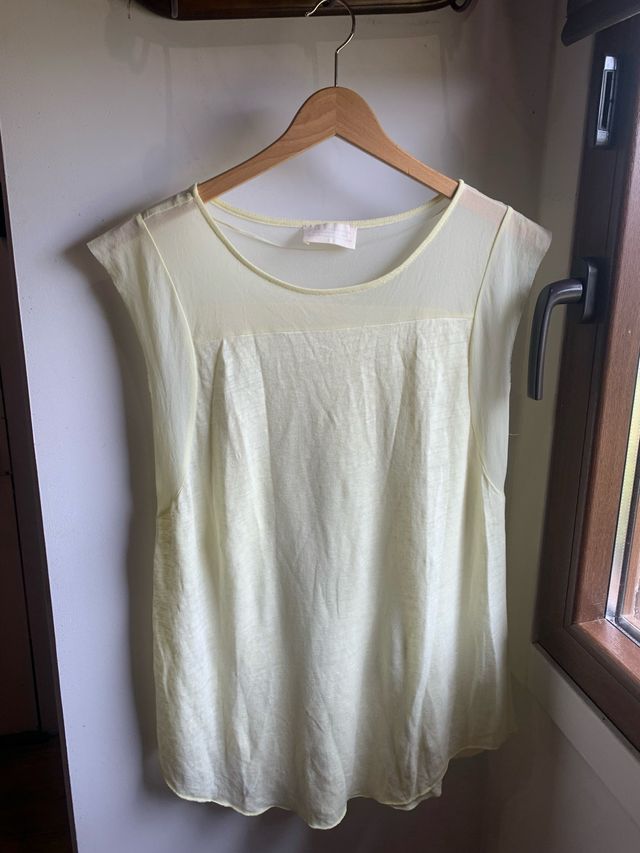 Blusa Amarilla Transparente