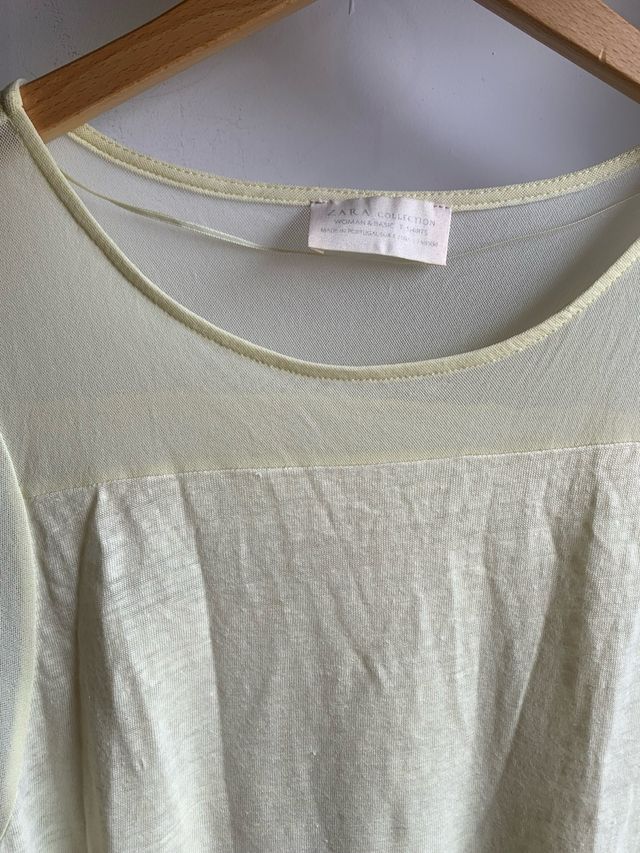 Blusa Amarilla Transparente