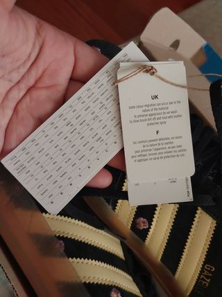 Zapatillas Adidas Gazelle 43 - Negras/Amarillas fl