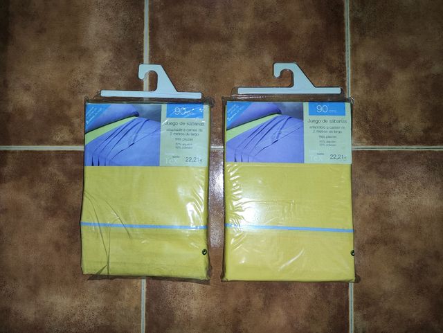 Sábanas 90cm - Amarillo y Azul