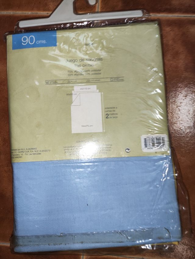 Sábanas 90cm - Amarillo y Azul