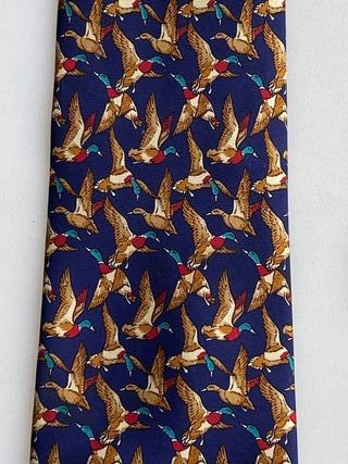 Corbata seda Santa Eulalia - Azul, marrón