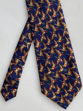 Corbata seda Santa Eulalia - Azul, marrón