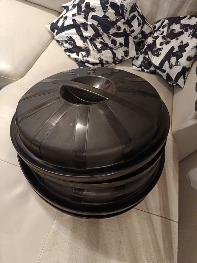 4 Tapas cubos basura Trilla - Negro