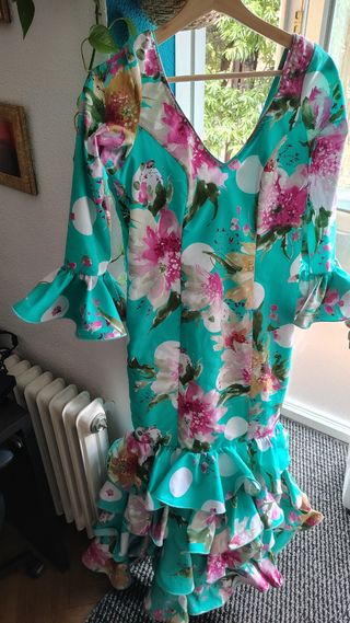 Traje Flamenca mujer turquesa
