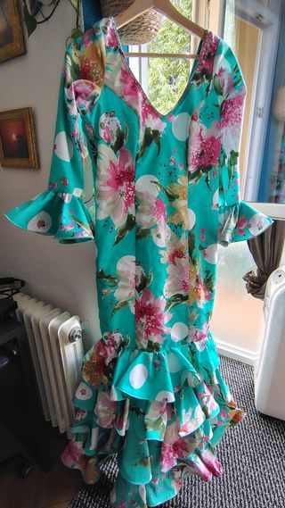 Traje Flamenca mujer turquesa