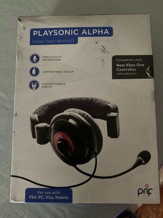 Playsonic Alpha - Auriculares Chat Mono