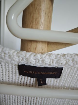Chaqueta Adolfo Domínguez punto beige talla L