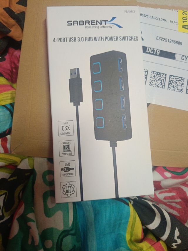 Hub USB 3.0 Sabrent - 4 puertos