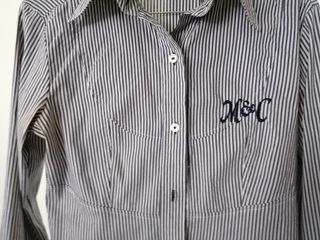 Camicia a righe grigio-bianco M&C