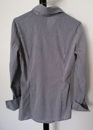 Camicia a righe grigio-bianco M&C