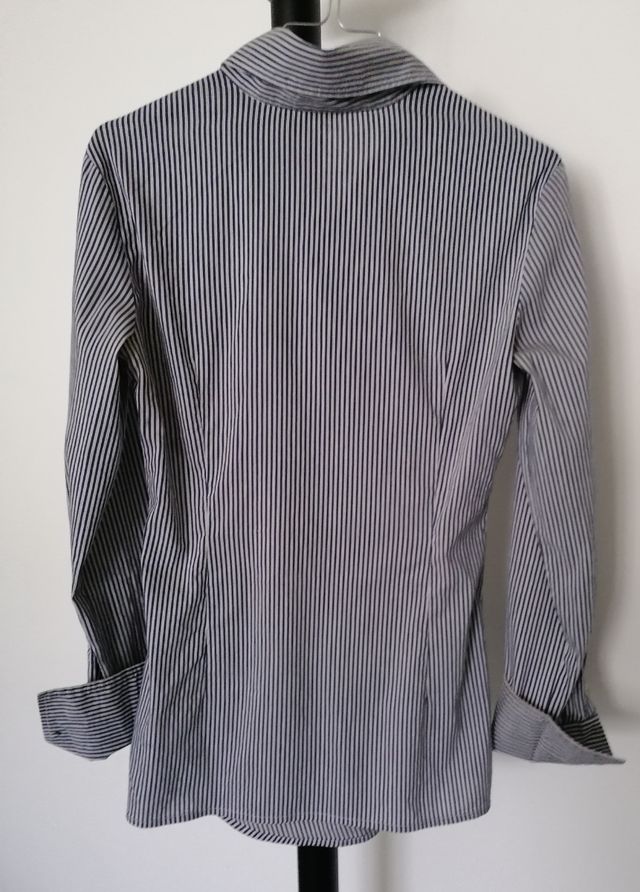 Camicia a righe grigio-bianco M&C