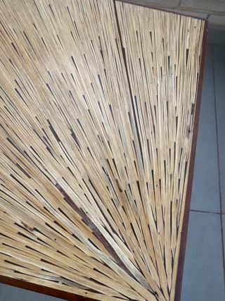 Taburete ratán y madera, se venden 4 unidades