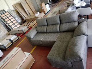 Sofá chaise longue gris