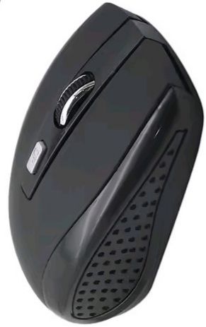 Ratón inalámbrico negro - botones laterales
