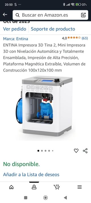 Impresora 3D ENTINA Tina 2 Mini
