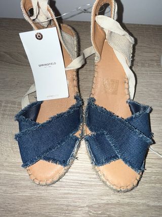 Sandalias esparto Springfield azules