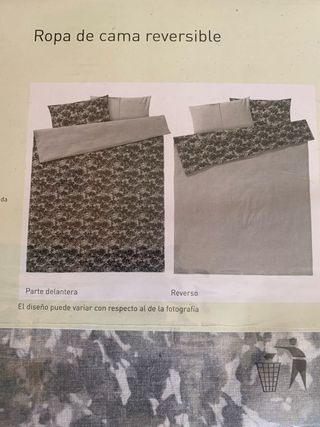 Funda nórdica reversible  algodón y lino 220x260