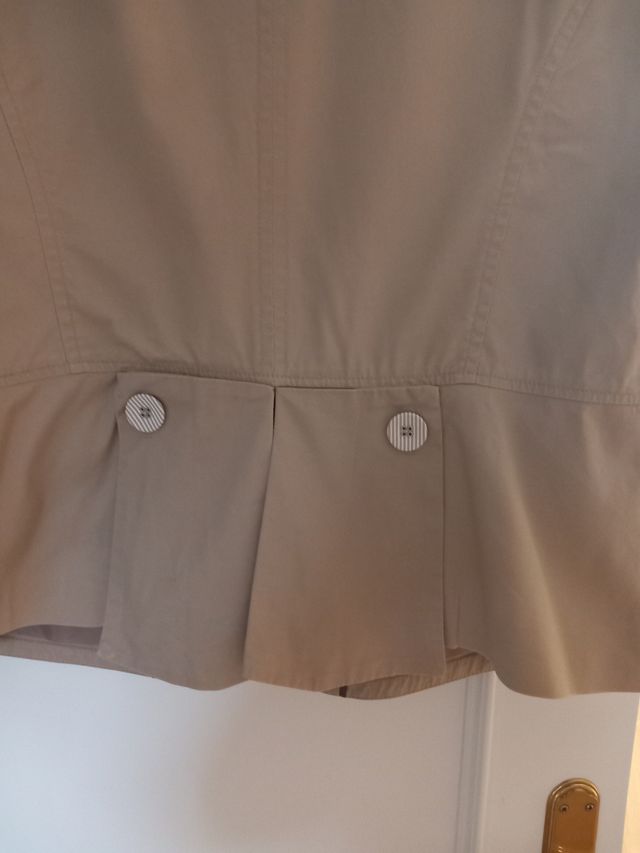 Americana beige mujer entretiempo