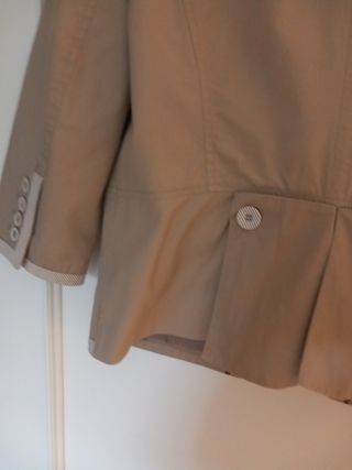 Americana beige mujer entretiempo