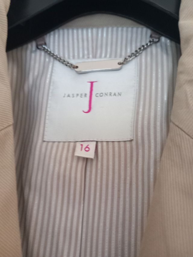 Americana beige mujer entretiempo