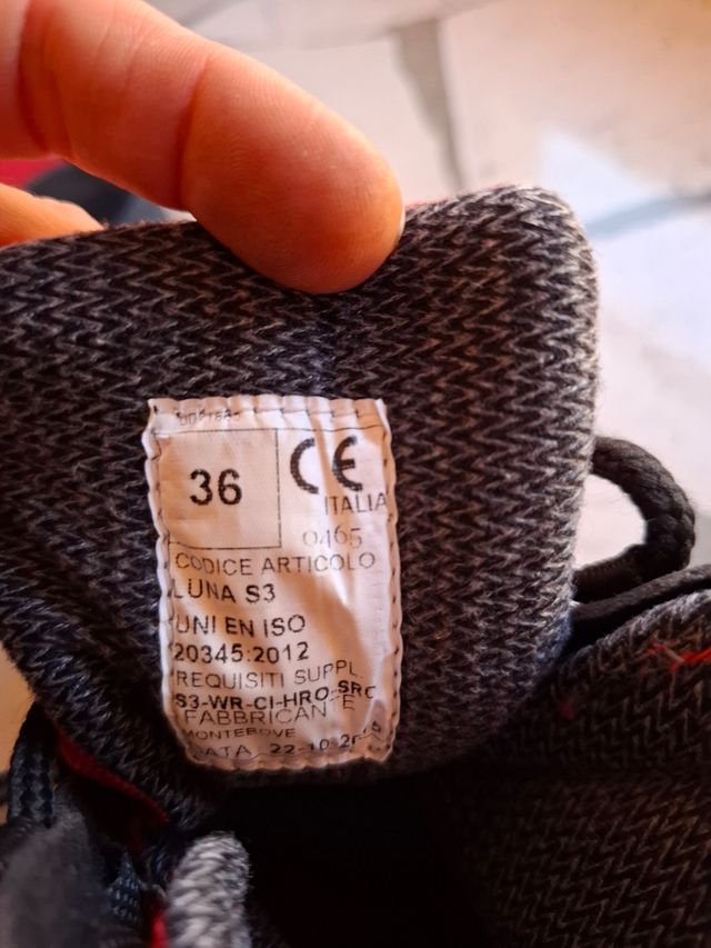 Scarpe antinfortunistiche donna nere e rosse