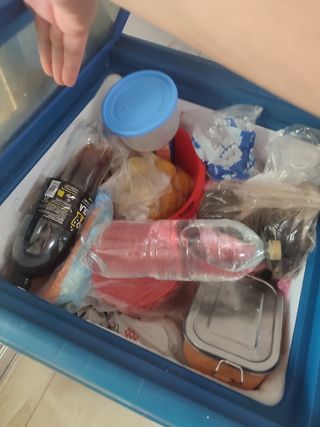 Congelador grande, blanco con puerta correderas