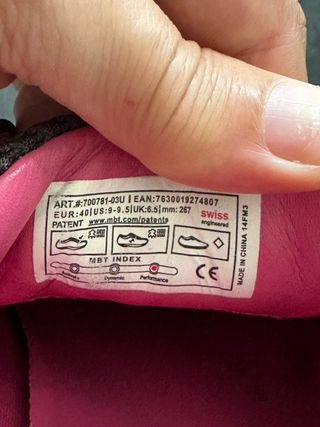 Scarpe MBT donna nere e rosa