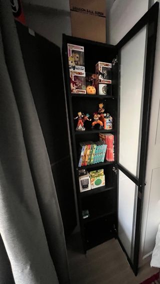 Vitrina madera negra y cristal Ikea Billy/Oxberg