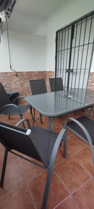 Set de jardín aluminio - cristal