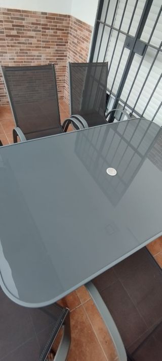 Set de jardín aluminio - cristal