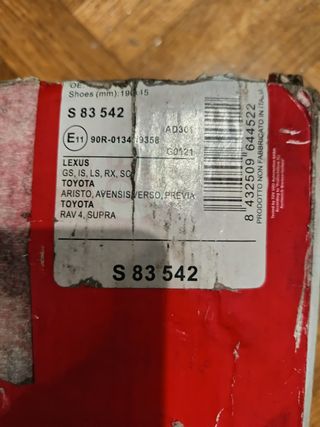 Zapatas Traseras Brembo Lexus/Toyota.nuevas