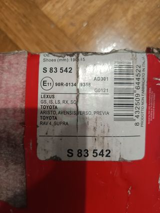 Zapatas Traseras Brembo Lexus/Toyota.nuevas