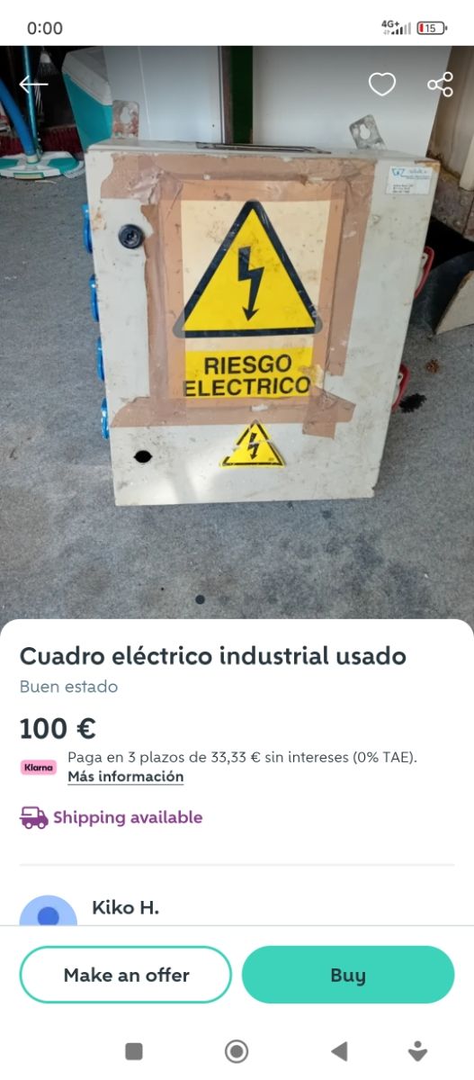 Quadro elettrico industriale usato