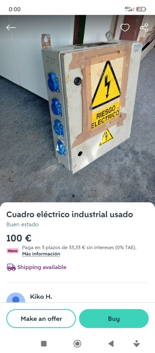 Quadro elettrico industriale usato