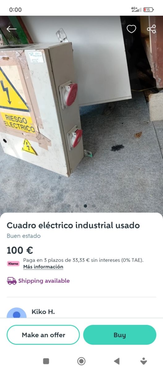 Quadro elettrico industriale usato