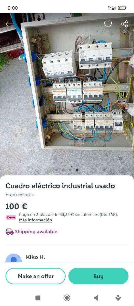 Quadro elettrico industriale usato