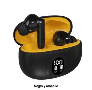 Auriculares inalámbricos Bluetooth negros y amaril